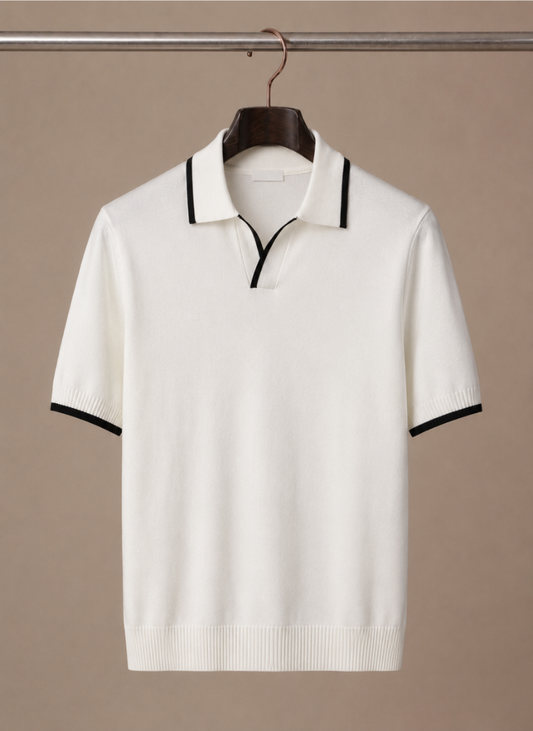 Men's Slim Fit Polo Shirt – Contrast Trim Cotton | Sorteva