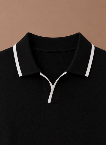 Men's Slim Fit Polo Shirt – Contrast Trim Cotton | Sorteva