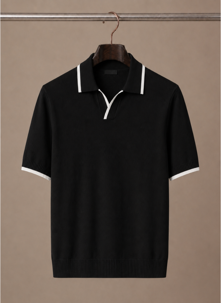 Men's Slim Fit Polo Shirt – Contrast Trim Cotton | Sorteva