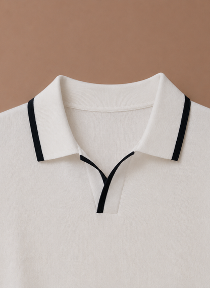 Men's Slim Fit Polo Shirt – Contrast Trim Cotton | Sorteva