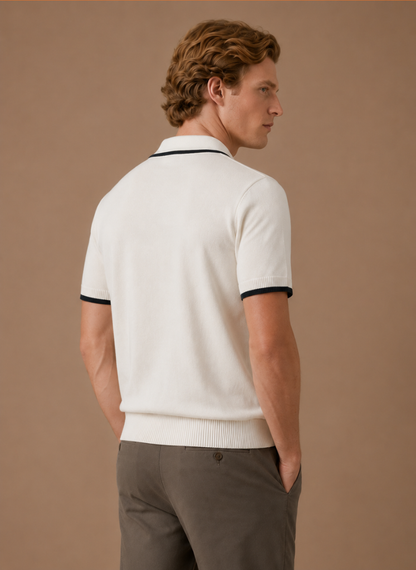 Men's Slim Fit Polo Shirt – Contrast Trim Cotton | Sorteva