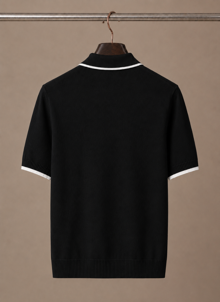 Men's Slim Fit Polo Shirt – Contrast Trim Cotton | Sorteva