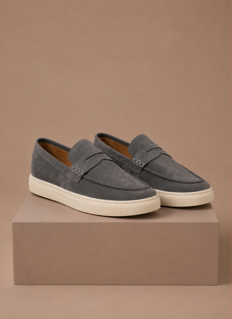 Men's Suede Penny Loafers – Premium Lightweight Slip-On | Sorteva