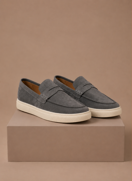 Men's Suede Penny Loafers – Premium Lightweight Slip-On | Sorteva