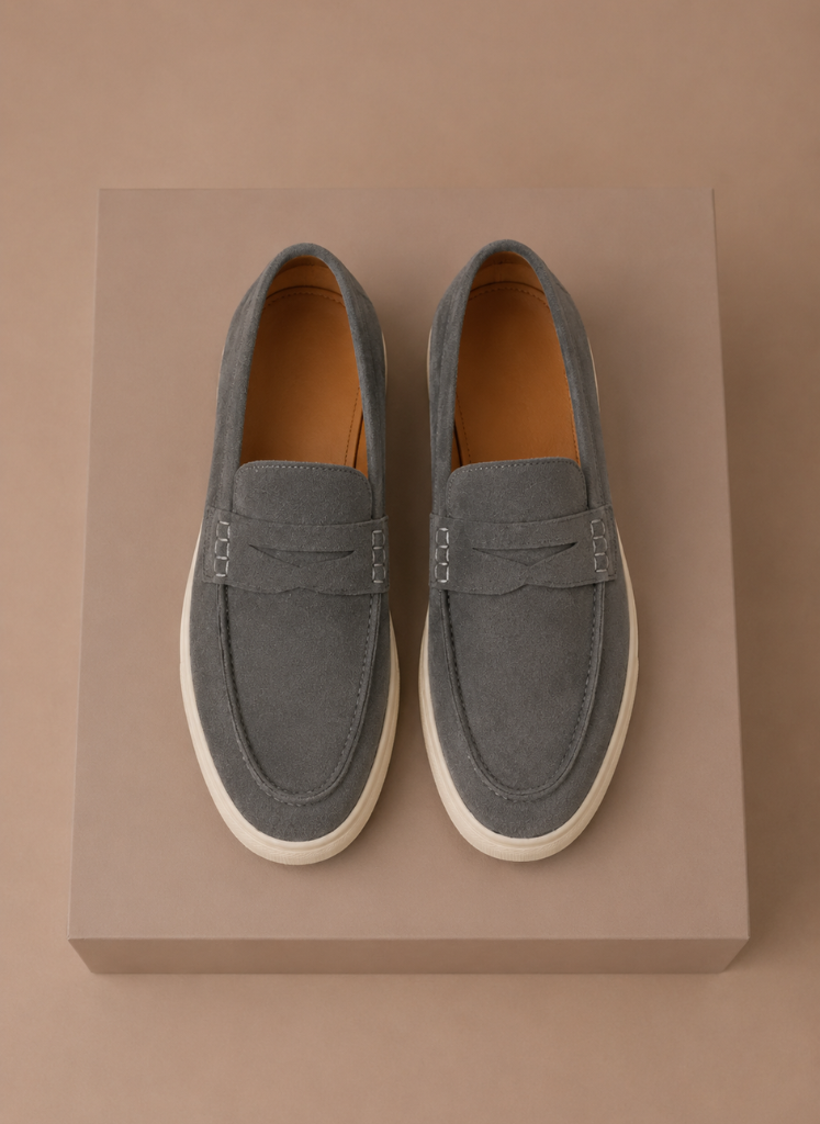 Men's Suede Penny Loafers – Premium Lightweight Slip-On | Sorteva