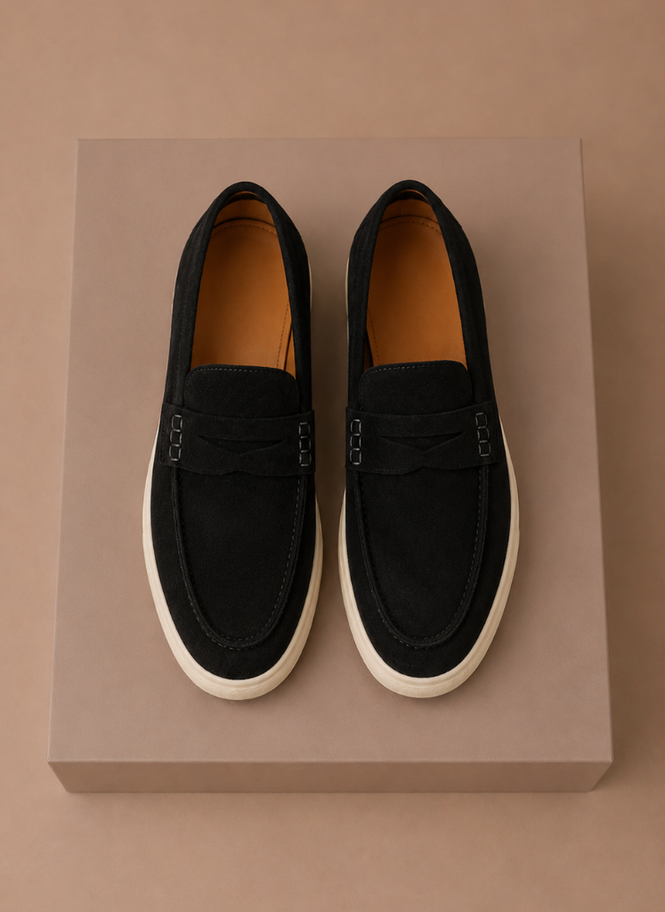 Men's Suede Penny Loafers – Premium Lightweight Slip-On | Sorteva
