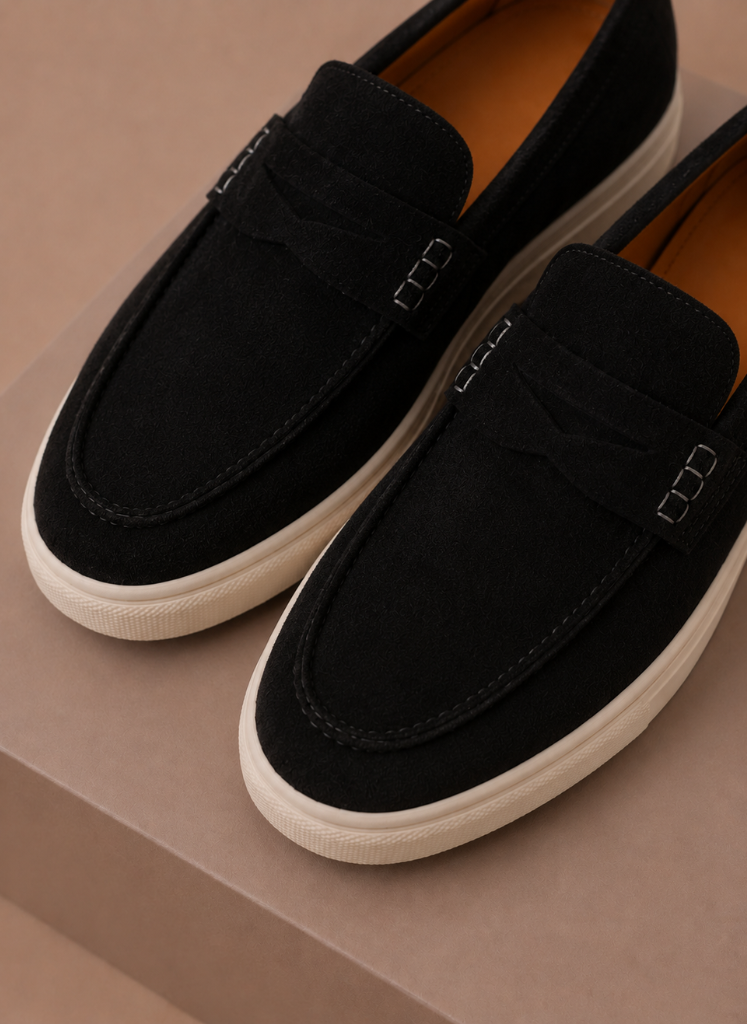 Men's Suede Penny Loafers – Premium Lightweight Slip-On | Sorteva