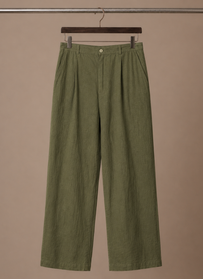 Men's Linen Style Summer Trousers – Relaxed Fit | Sorteva