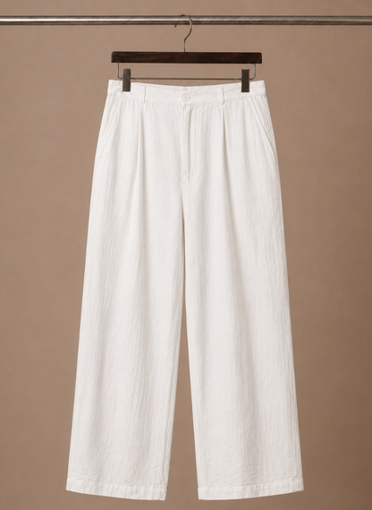 Men's Linen Style Summer Trousers – Relaxed Fit | Sorteva