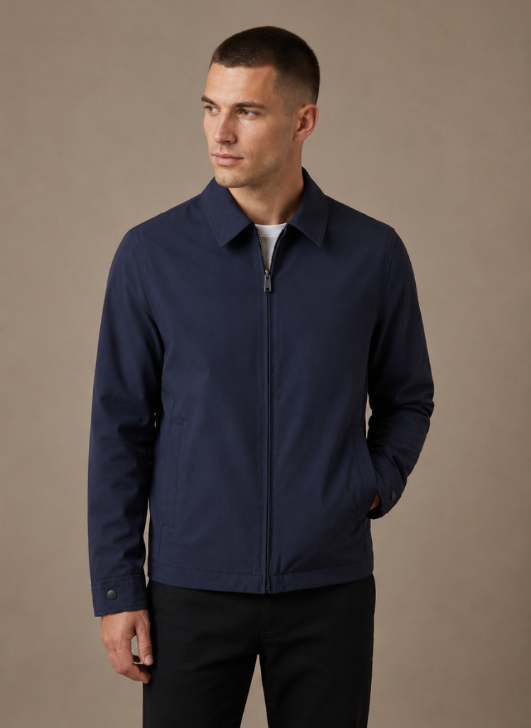 Men's Polo Collar Jacket – Lightweight Smart Casual Coat | Sorteva