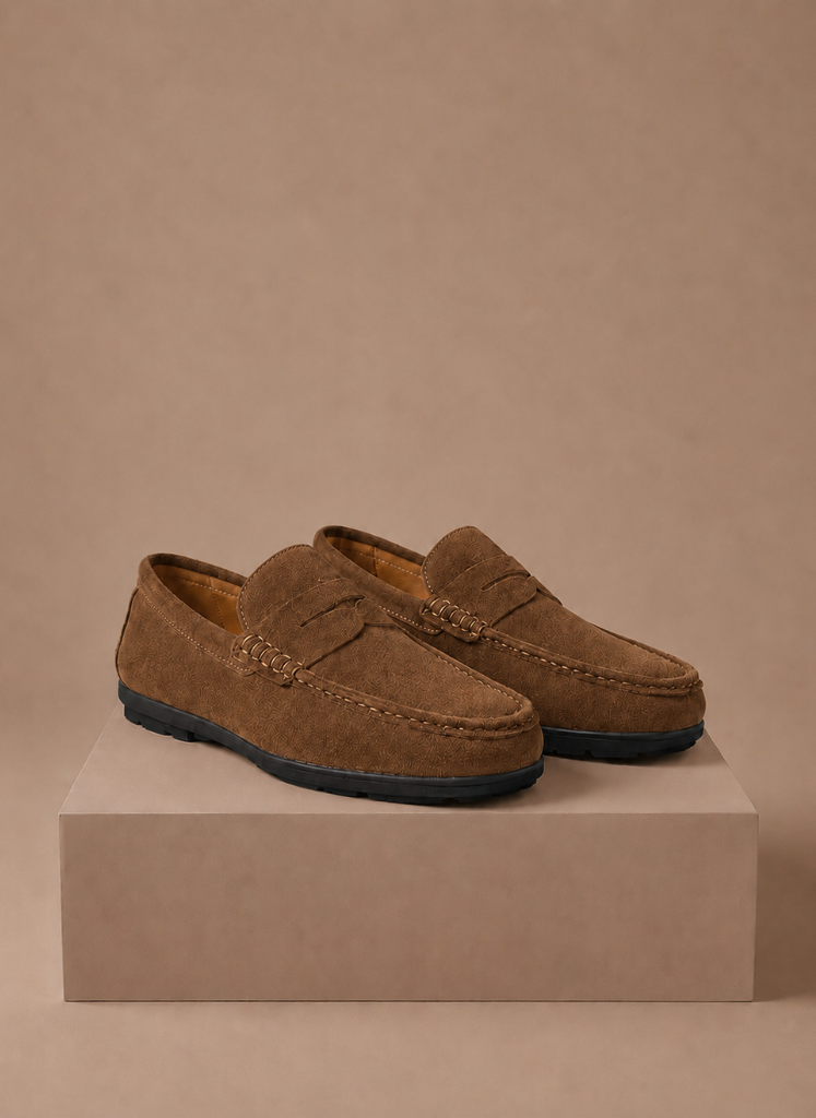 Men's Suede Driving Loafers – Soft Comfortable Slip-On | Sorteva
