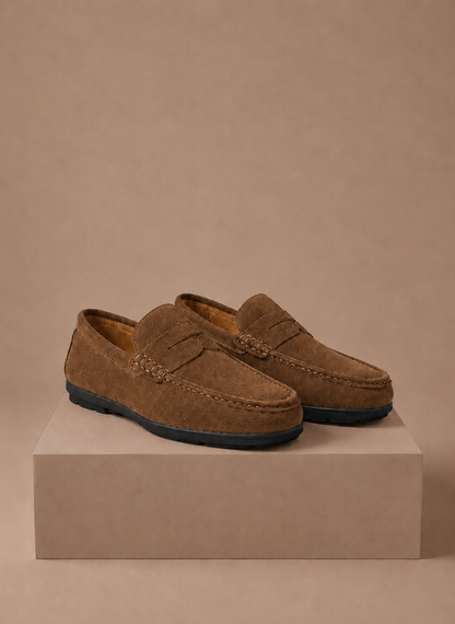 Men's Suede Driving Loafers – Soft Comfortable Slip-On | Sorteva