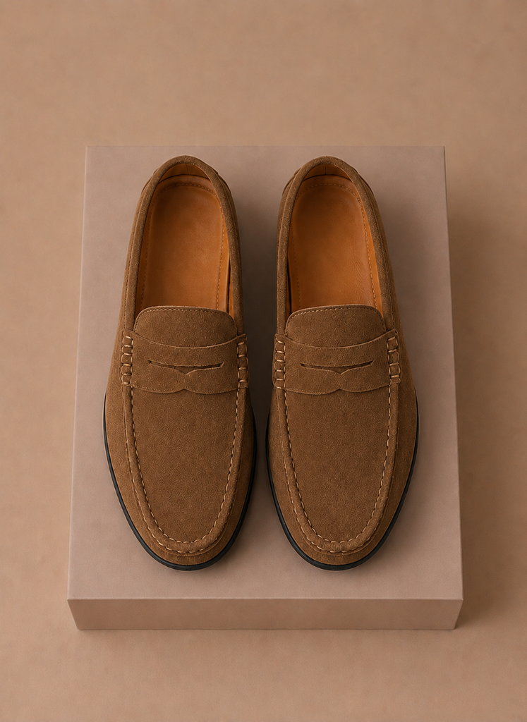 Men's Suede Driving Loafers – Soft Comfortable Slip-On | Sorteva