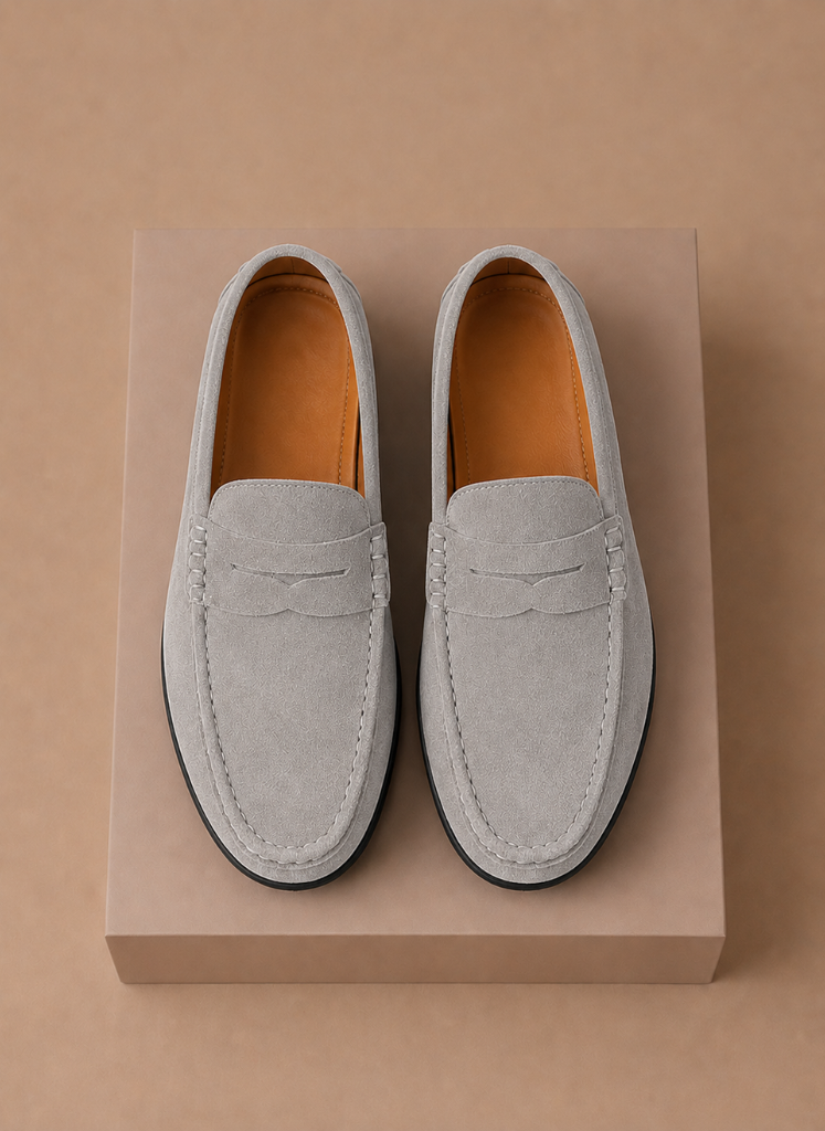 Men's Suede Driving Loafers – Soft Comfortable Slip-On | Sorteva