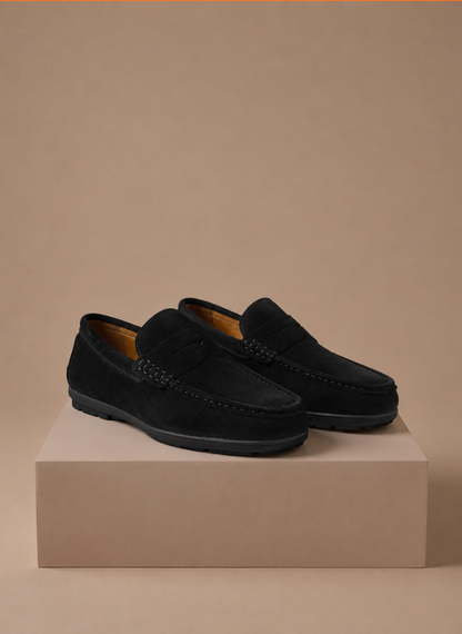 Men's Suede Driving Loafers – Soft Comfortable Slip-On | Sorteva