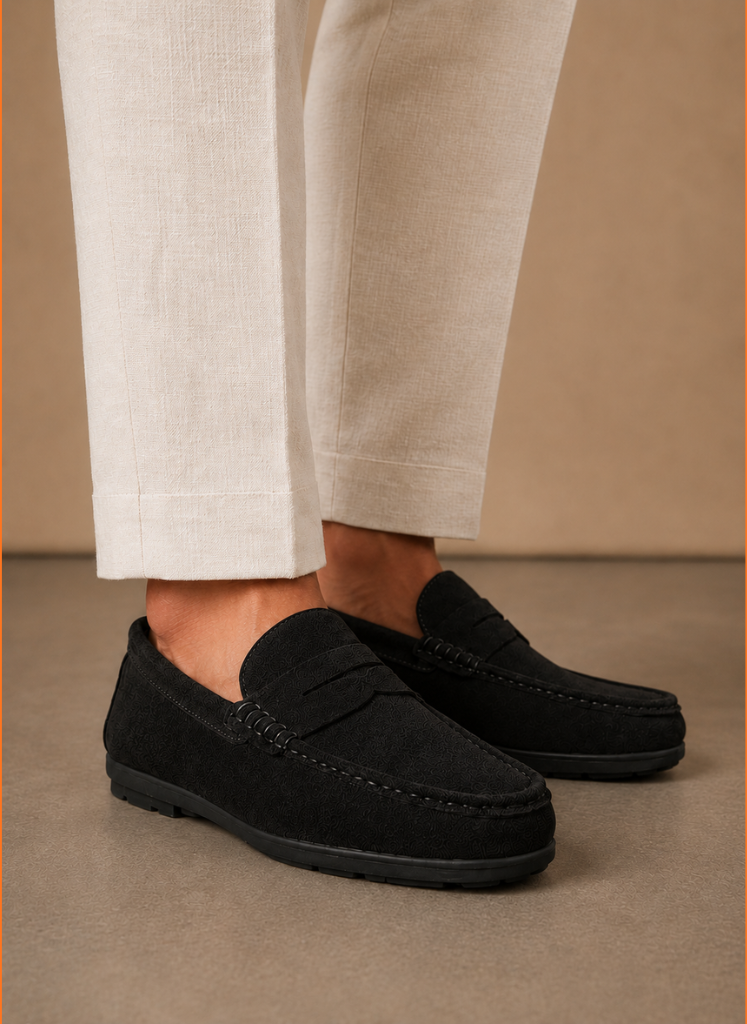 Men's Suede Driving Loafers – Soft Comfortable Slip-On | Sorteva