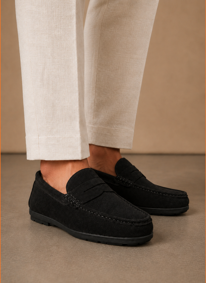 Men's Suede Driving Loafers – Soft Comfortable Slip-On | Sorteva