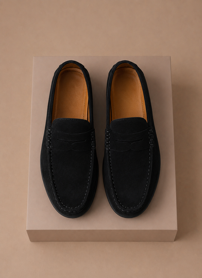 Men's Suede Driving Loafers – Soft Comfortable Slip-On | Sorteva