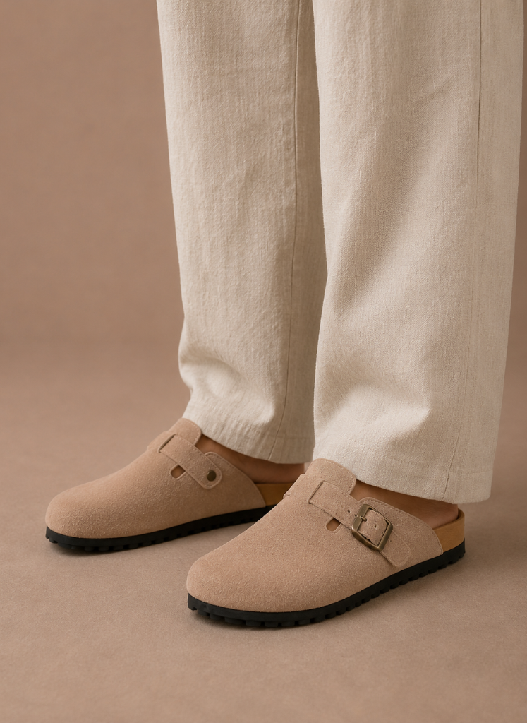 Men's Suede Slip-On Clogs – Comfortable Everyday Shoes | Sorteva