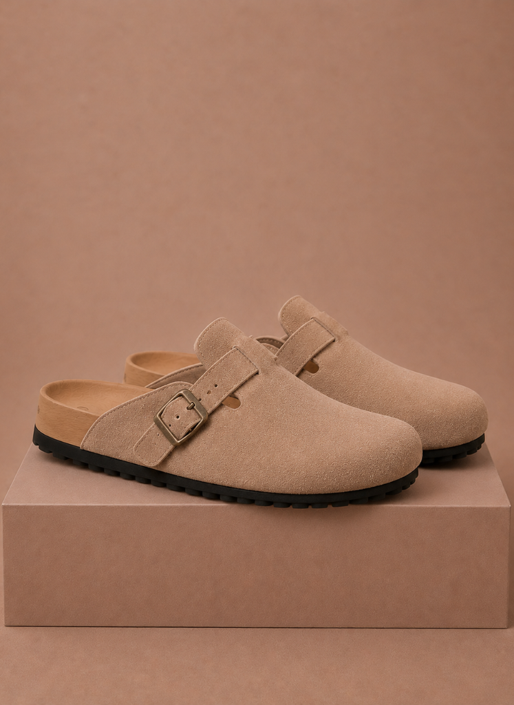Men's Suede Slip-On Clogs – Comfortable Everyday Shoes | Sorteva