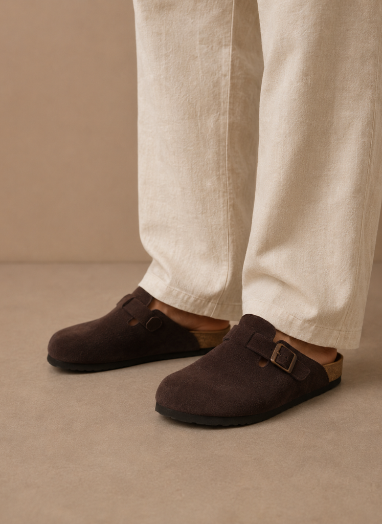 Men's Suede Slip-On Clogs – Comfortable Everyday Shoes | Sorteva