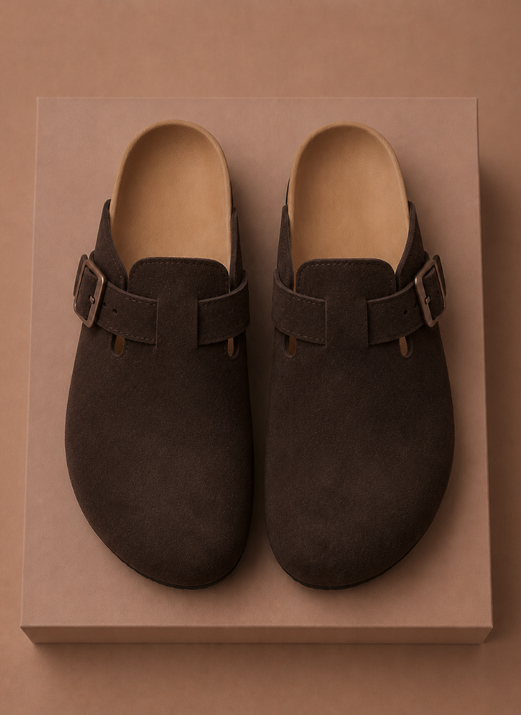 Men's Suede Slip-On Clogs – Comfortable Everyday Shoes | Sorteva