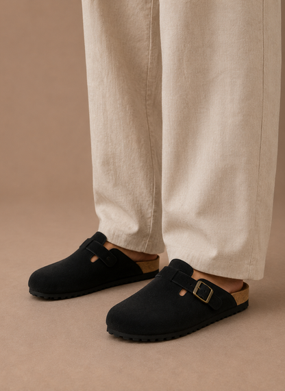 Men's Suede Slip-On Clogs – Comfortable Everyday Shoes | Sorteva