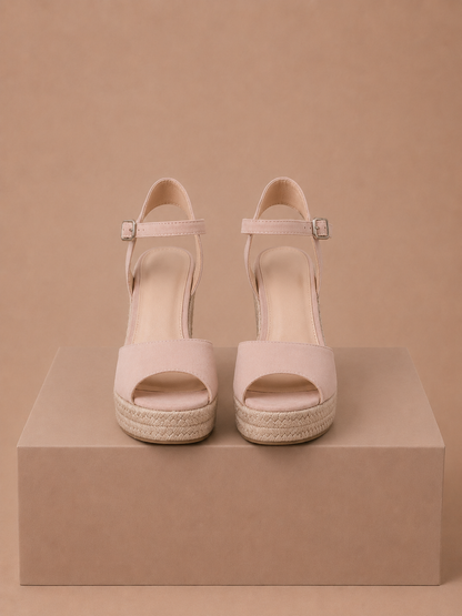Women's Espadrille Wedge Sandals – Elegant Suede Summer | Sorteva