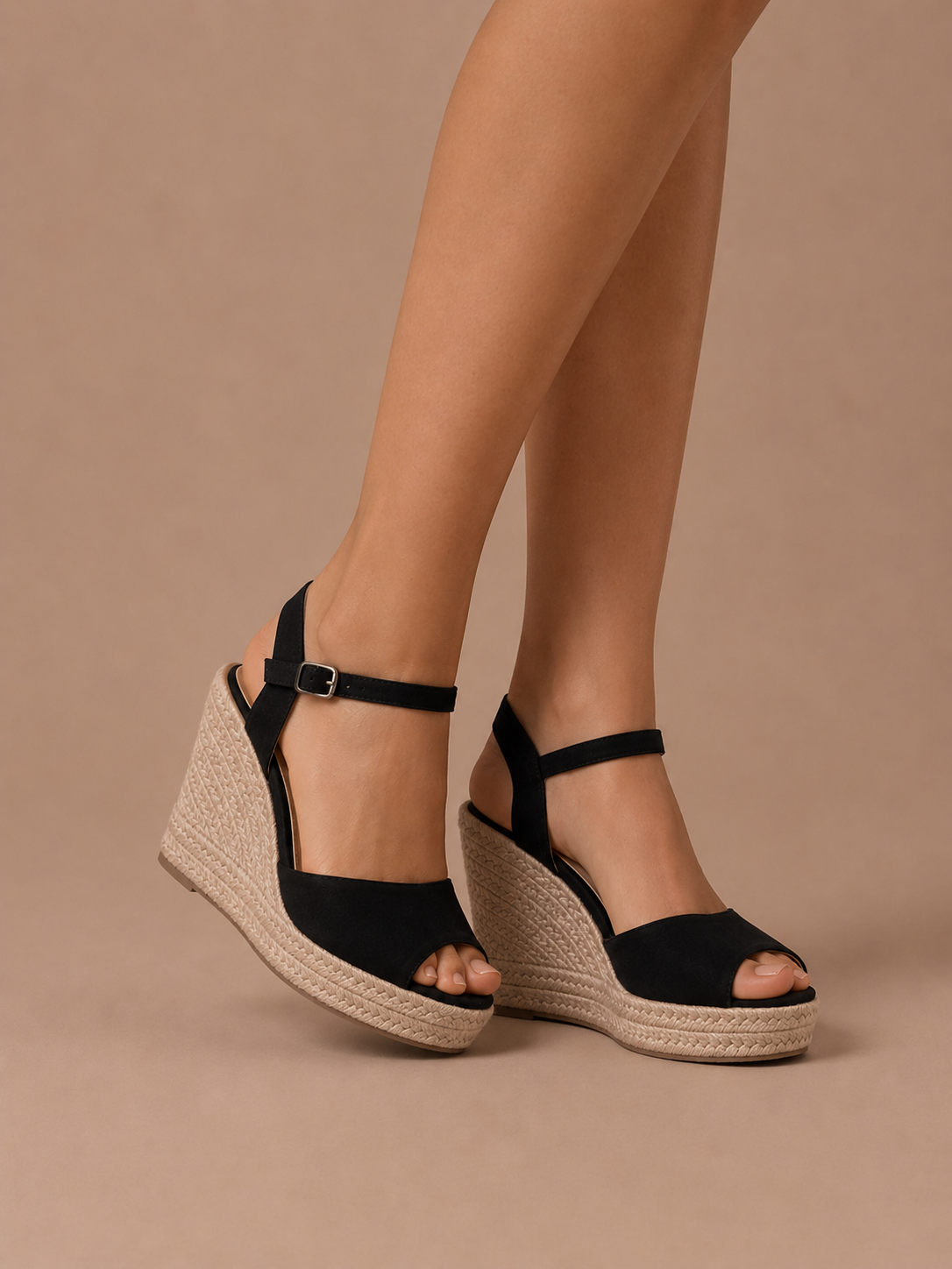 Women's Espadrille Wedge Sandals – Elegant Suede Summer | Sorteva