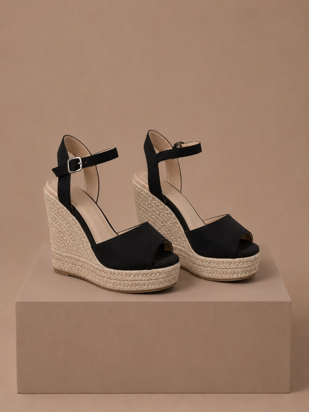 Women's Espadrille Wedge Sandals – Elegant Suede Summer | Sorteva