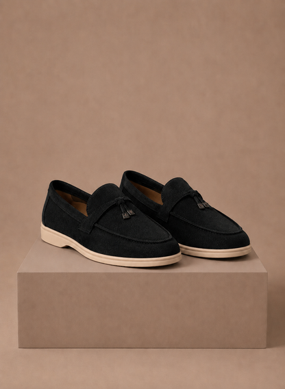 Women's Suede Penny Loafers – Classic Elegant Slip-On | Sorteva