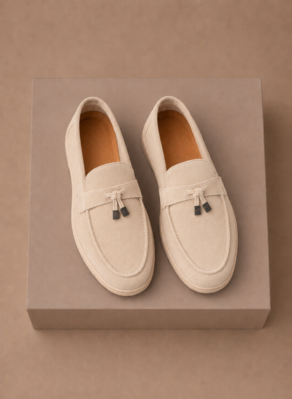 Women's Suede Penny Loafers – Classic Elegant Slip-On | Sorteva