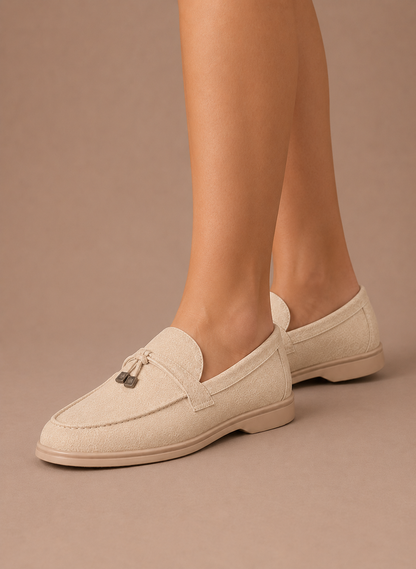 Women's Suede Penny Loafers – Classic Elegant Slip-On | Sorteva