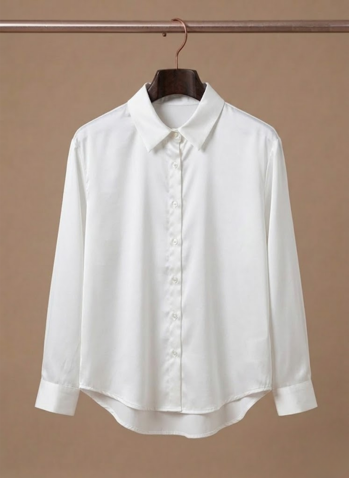 Women's Satin Blouse – Long Sleeve Elegant Button Shirt | Sorteva
