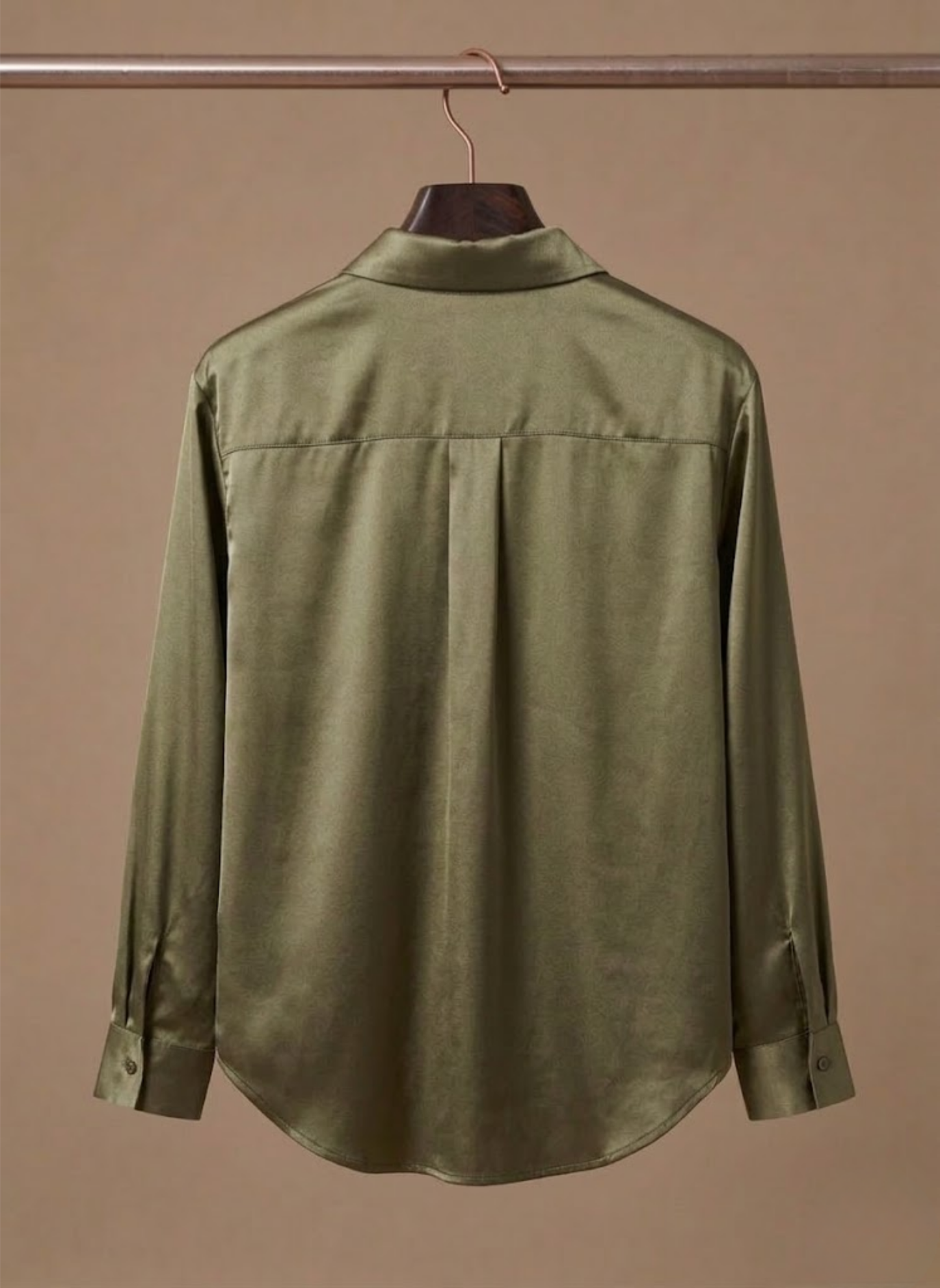 Women's Satin Blouse – Long Sleeve Elegant Button Shirt | Sorteva