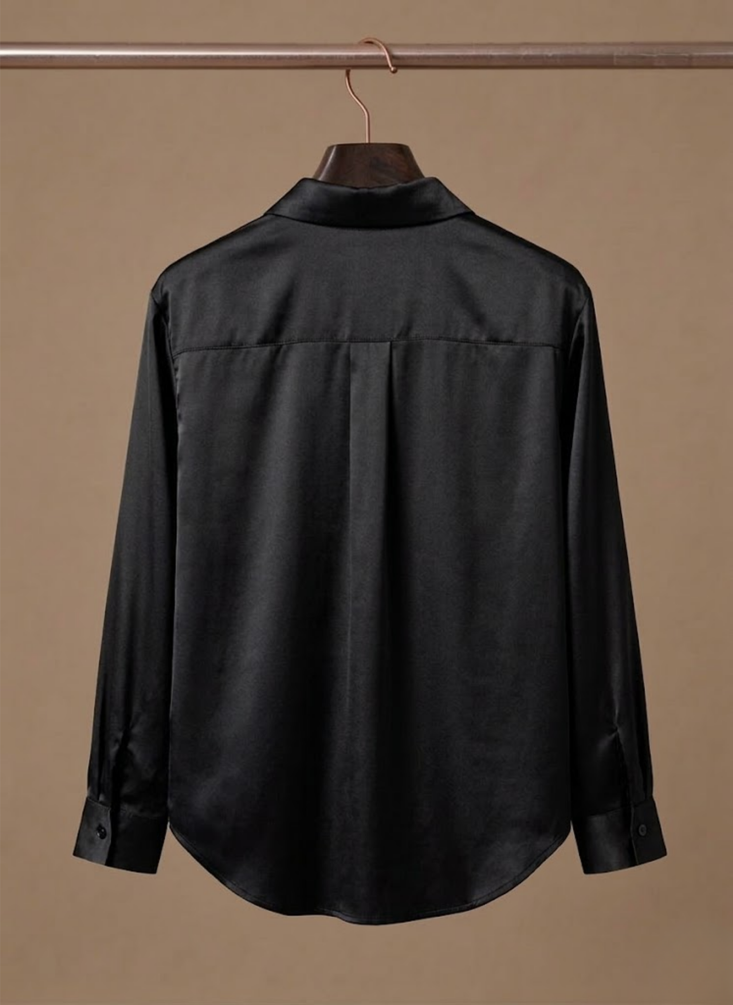 Women's Satin Blouse – Long Sleeve Elegant Button Shirt | Sorteva