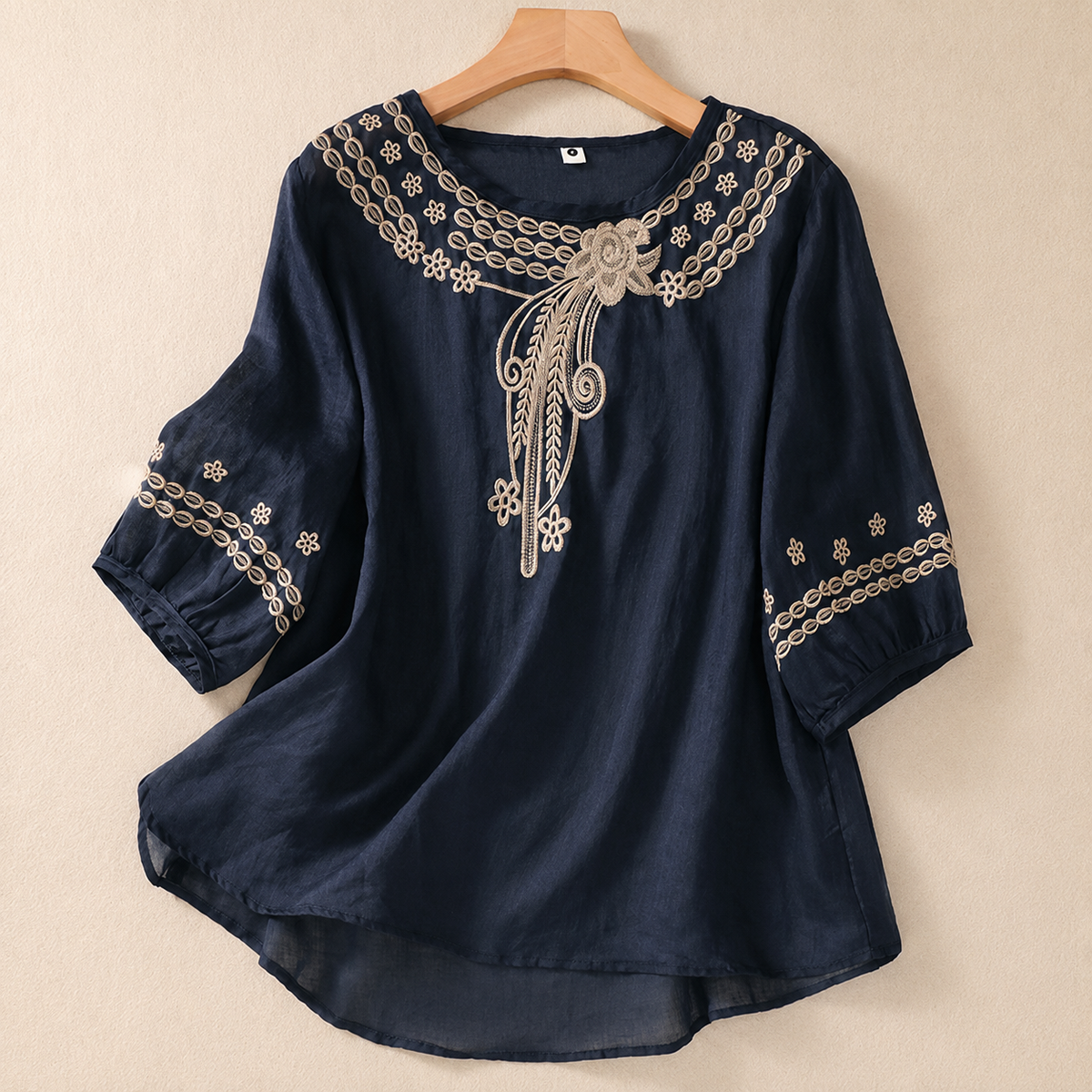 Wystelle Cotton-Linen Blouse
