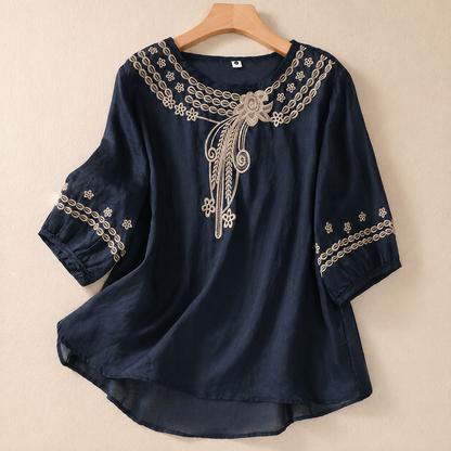 Wystelle Cotton-Linen Blouse