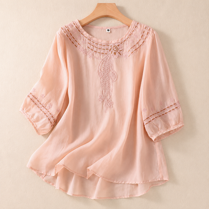 Wystelle Cotton-Linen Blouse