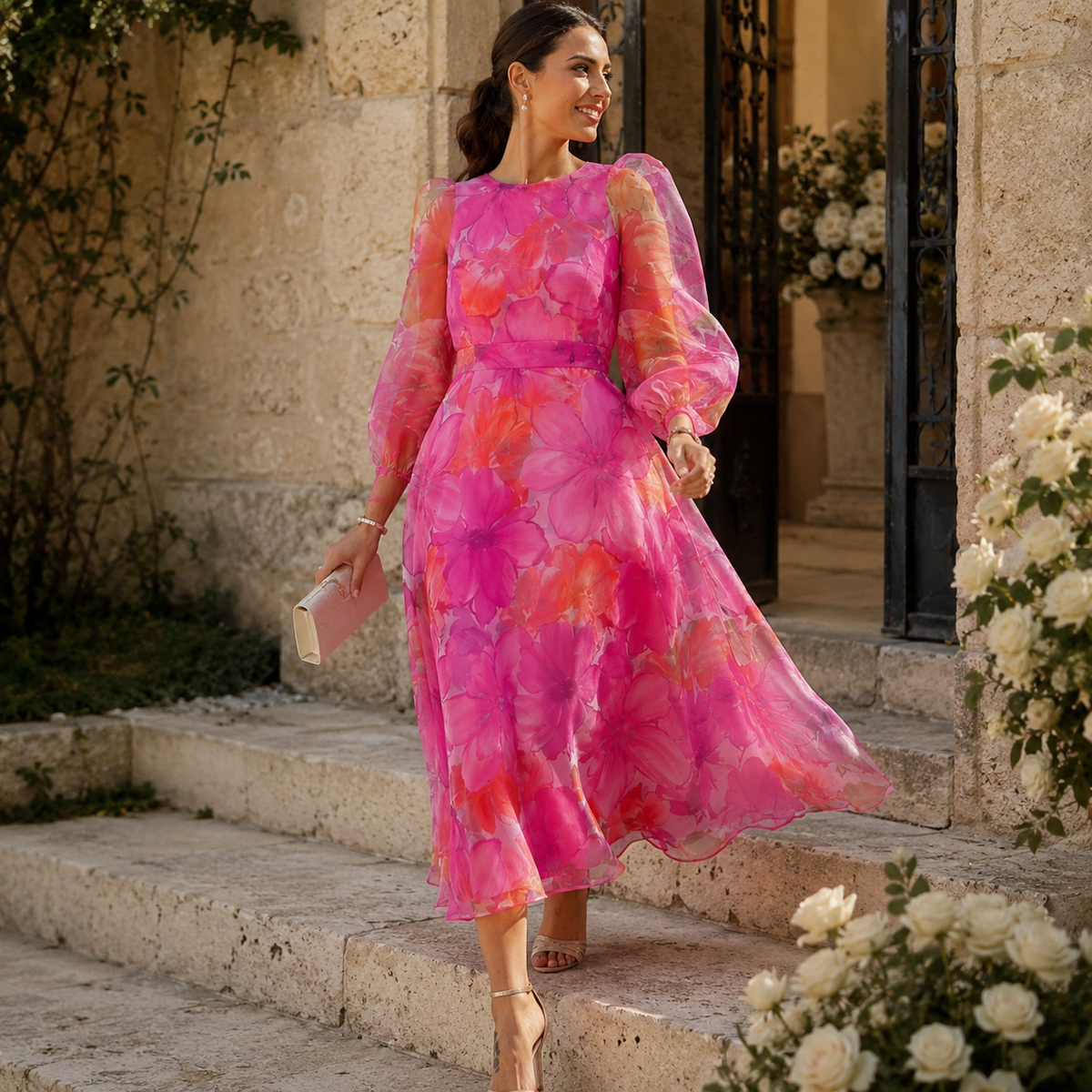 Genevra Bloom Midi Dress