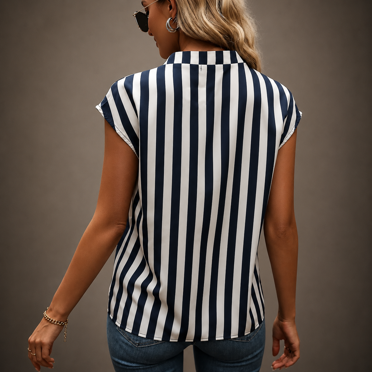 Ava Split Neck Blouse