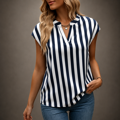 Ava Split Neck Blouse