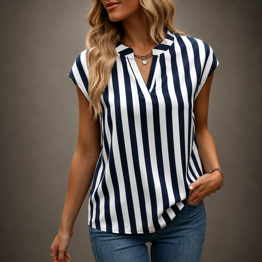 Ava Split Neck Blouse