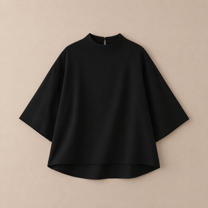 Amélie Mock Neck Blouse