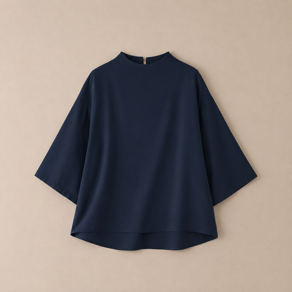 Amélie Mock Neck Blouse