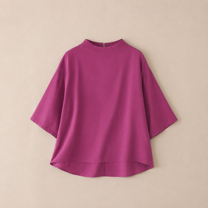 Amélie Mock Neck Blouse