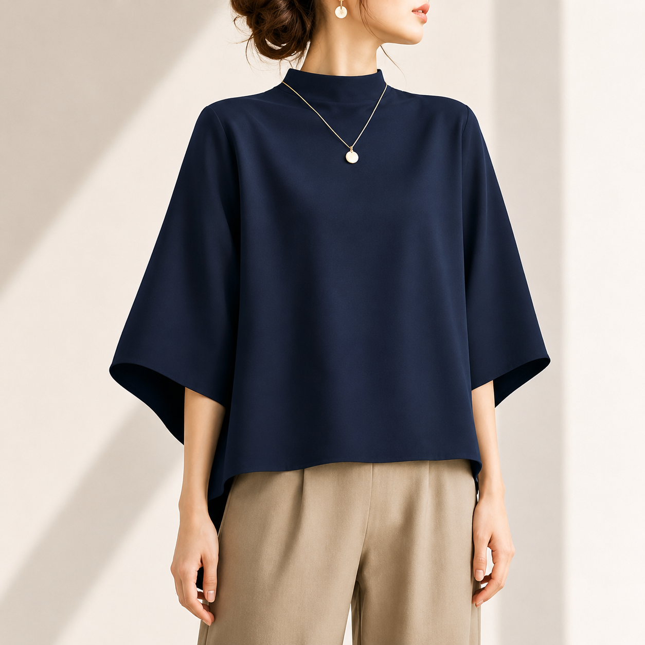 Amélie Mock Neck Blouse