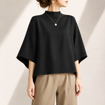 Amélie Mock Neck Blouse