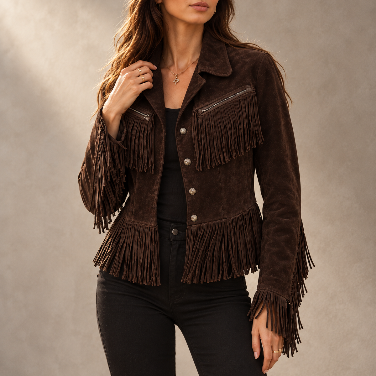 Harlow Fringe Jacket