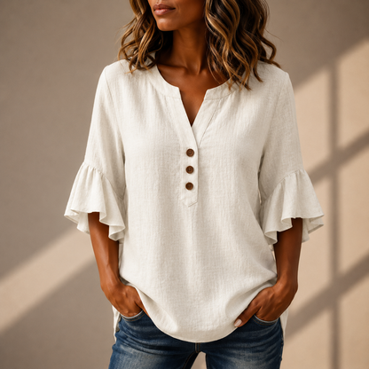 Adeline Ruffle Sleeve Blouse